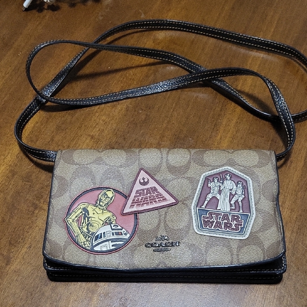 Coach Brown Star Wars Patch Crossbody